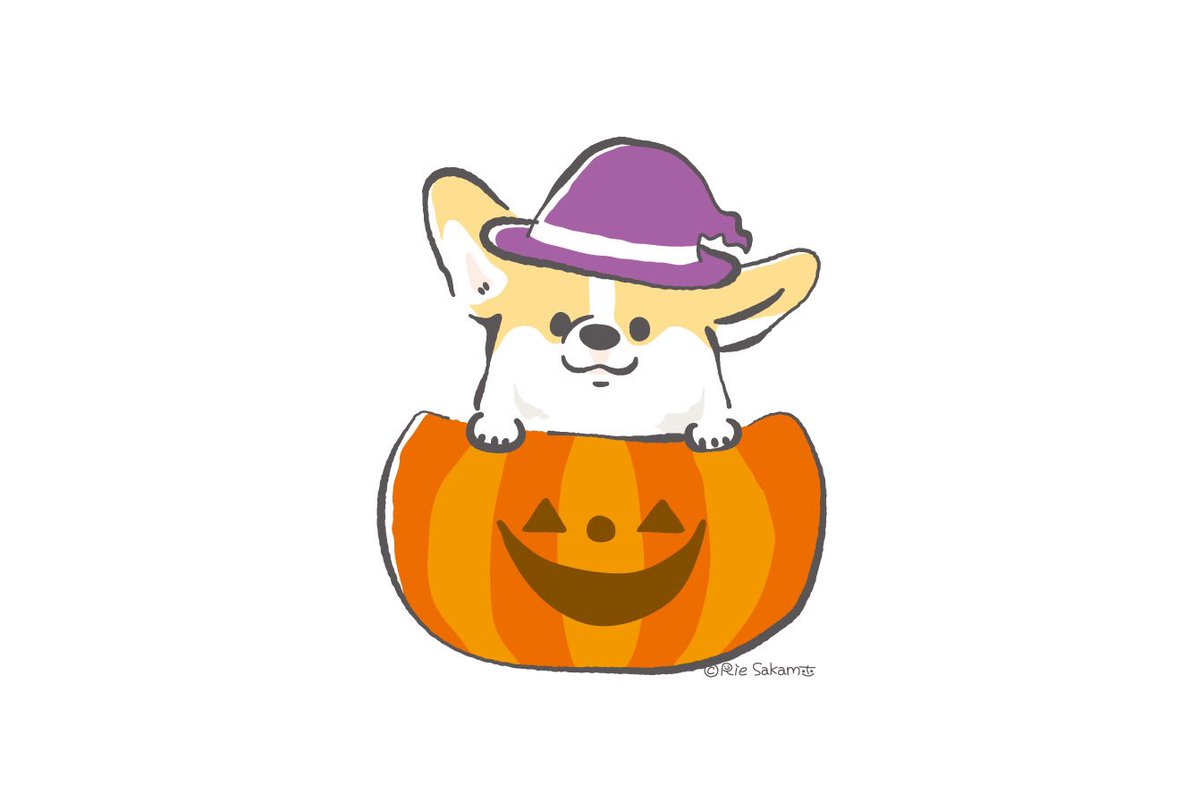 「ハロウィンコーギー/Halloween corgi(3/9)
#corgi #コ」|サカモトリエ/イラストレーターのイラスト
