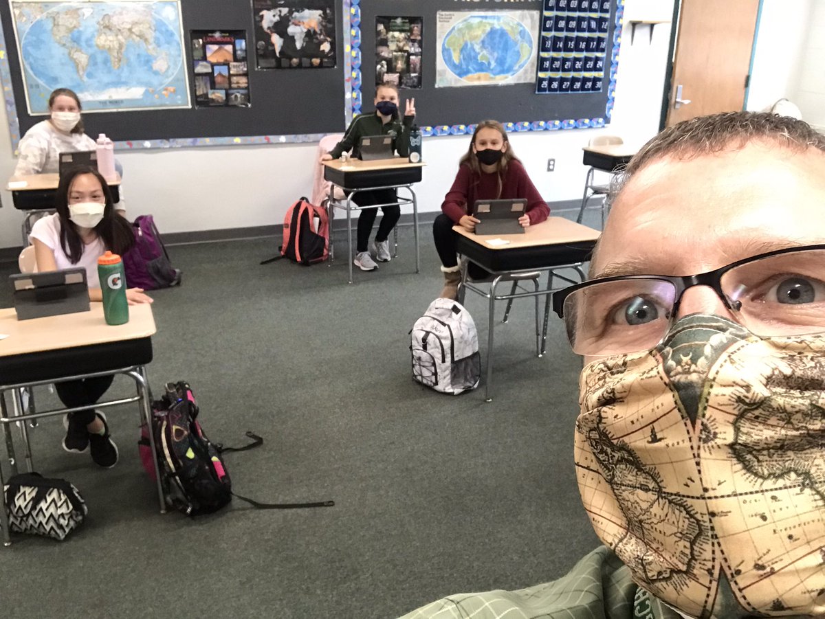 BC_Geo_9's tweet photo. First day of hybrid learning @7thGradeMiscoe.  The kids were happy to be there and we were happy to see them in person.  @MiscoeHill https://t.co/FRPuoj55Md