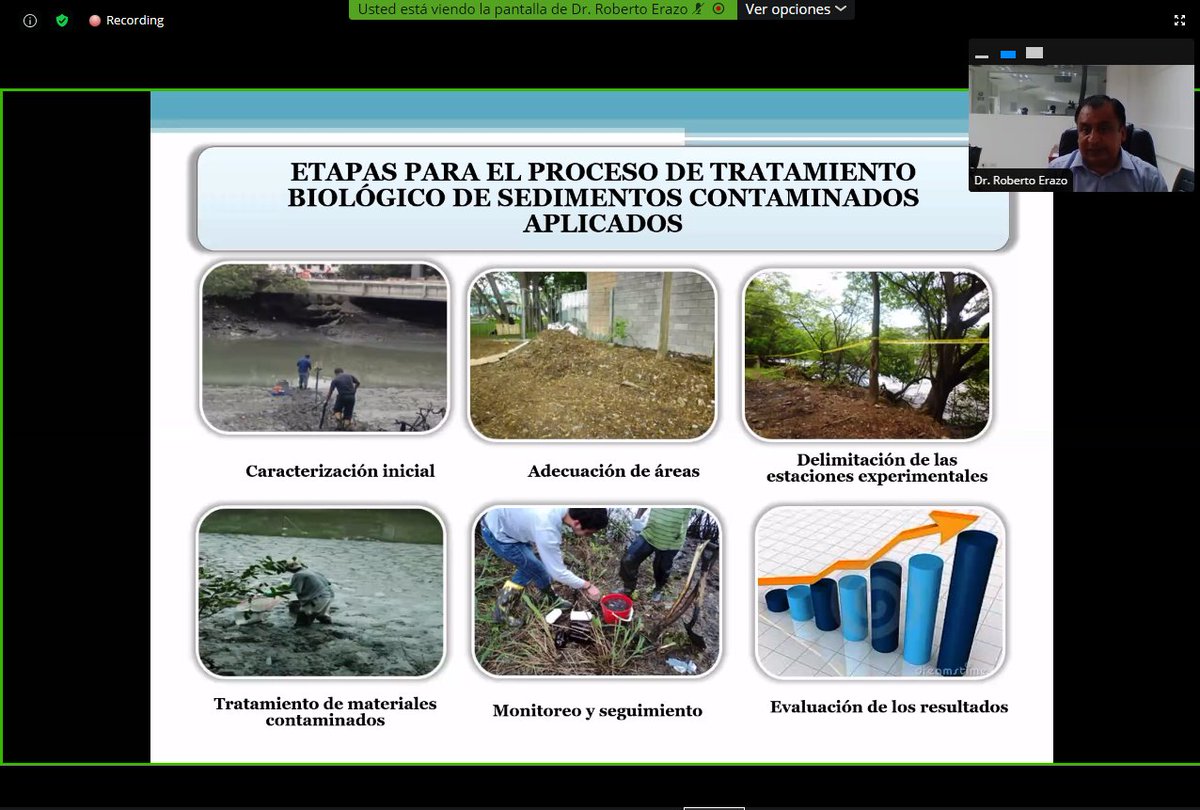IpiapEcuador's tweet photo. AHORA📍
Dr. Roberto Erazo de #LABCESTTA presenta su charla: “Bioremediación de suelos contaminados por hidrocarburos en el Estero Salado” en el #Webinar “Actividades Productivas e Investigativas Asociadas a Biodiversidad” @IpiapEcuador #RIEAE https://t.co/HSo7w7fb2l