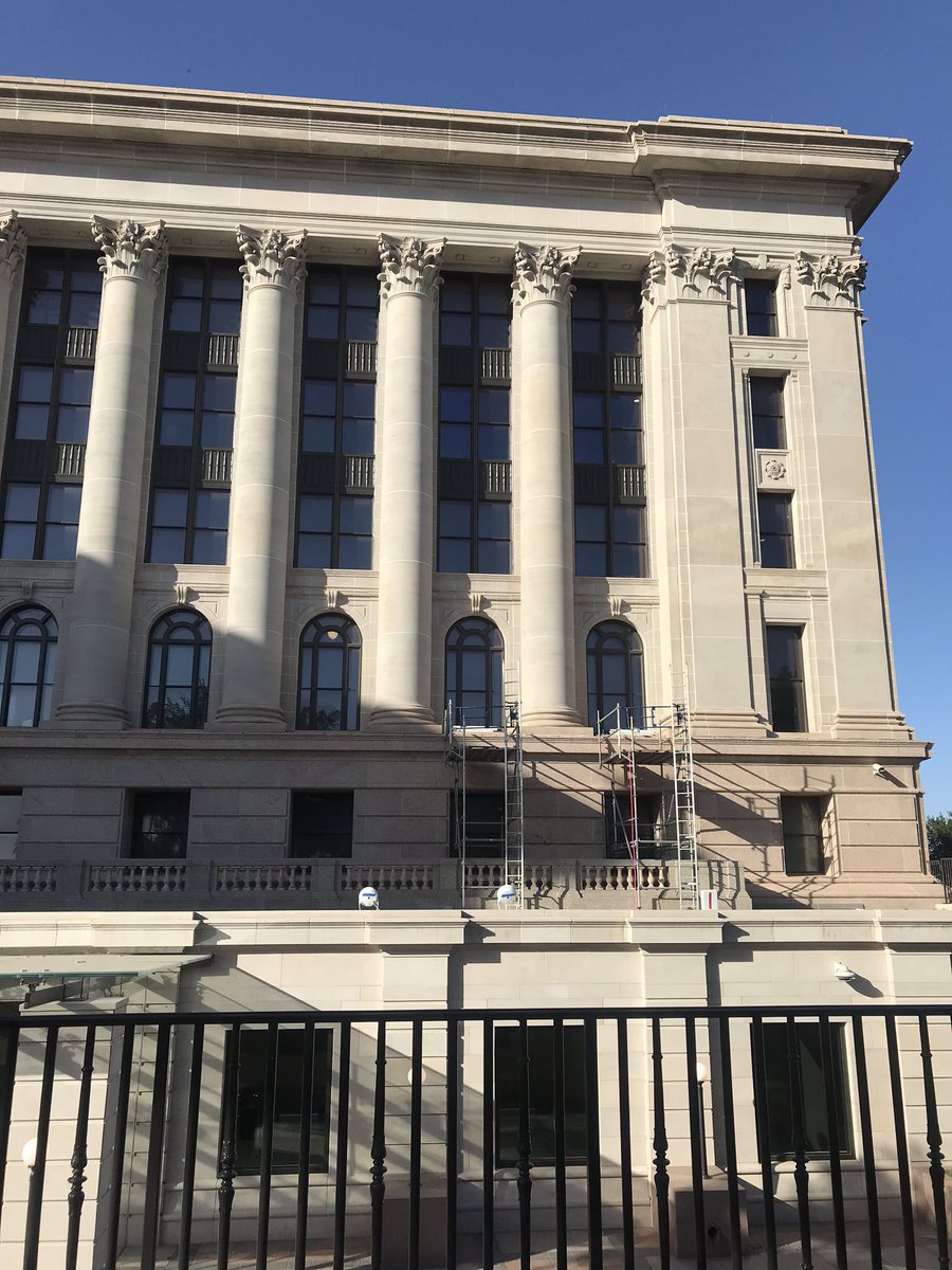 D5Studio's tweet photo. Testing new lighting tonight at the OK State Capitol. Proud to lead the charge as Project Principal @fsb_ae fit this part of the Capitol restoration. Working with @Lampartners Check back at 8 pm for the light show. https://t.co/Ms8NjRtnXF