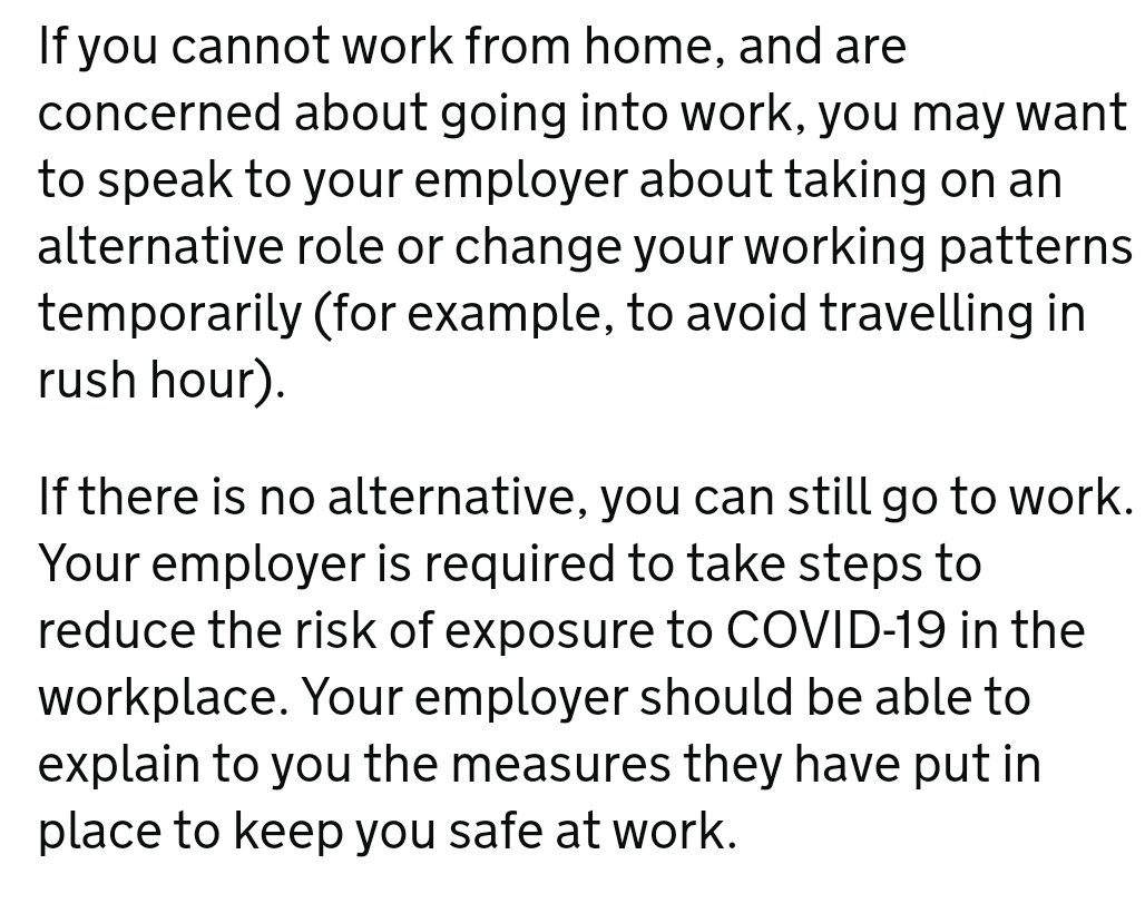 25/ Finally a quick look at the new guidence for those in at risk groups.Its not good enough, it doesn't do enough to protect workers from employers that don't do enough to take safety seriously.This is for the very high risk category 