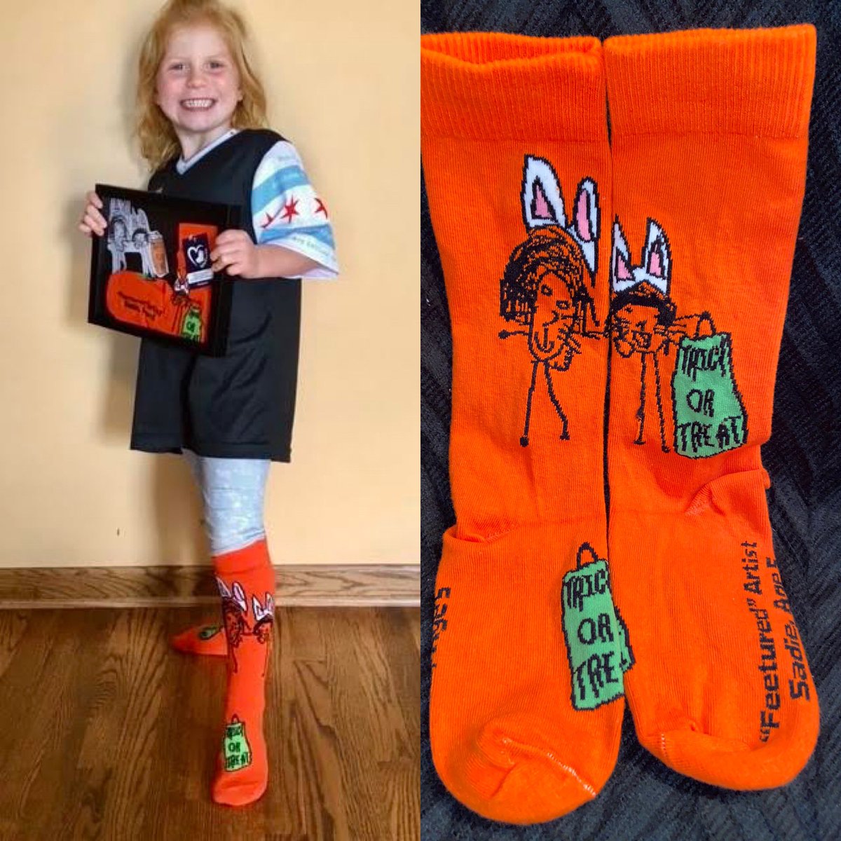 Meet Sadie, TatySocks most recent “Feetured” Artist. She absolutely ROCKS her SOCKS! We still have Sadie’s Halloween Socks available! Order them early to wear Trick or Treating! And make sure you tweet and tag your toes on social media #tatysocks tatysocks.com