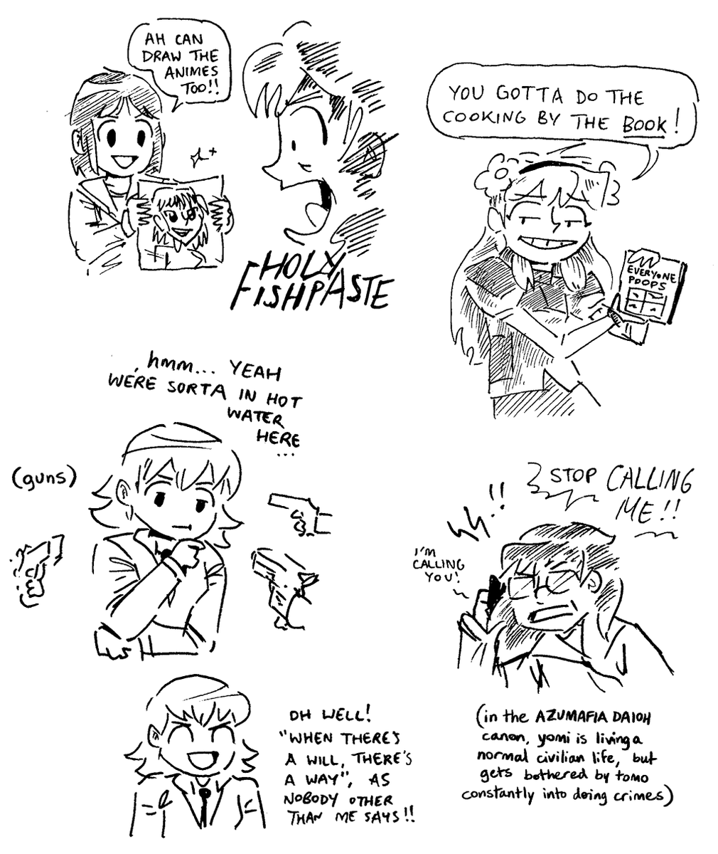 you may notice i have paused COMICTOBER because homework is suddenly stabbing me to death! but with my final gasps i send you some doodlies.... 