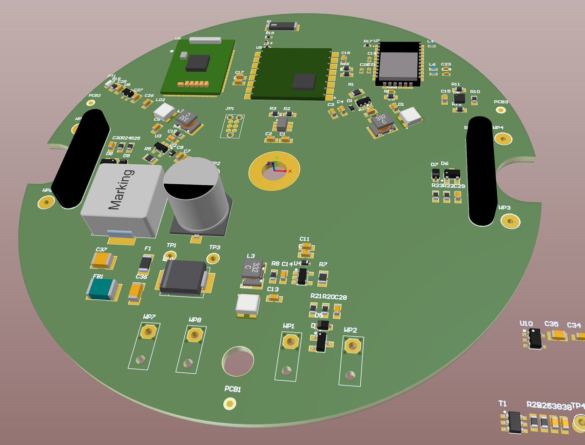 Upsilon_eng's tweet photo. Preliminary placement of an industrial board with BLE, LORA, GPS, IMU, high luminosity LEDs https://t.co/DTpnInnk2A