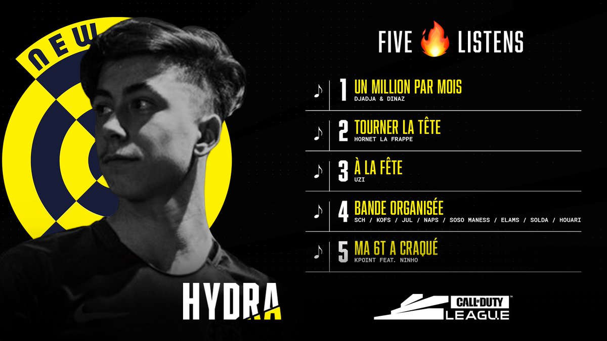 French flavor of Five 🔥 Listens: New @Subliners pickup @HyDrAnml shares what tunes he’s been listening to. #CDLTuneTuesday
Check the playlist: https://t.co/KC1mevh2qr https://t.co/NUYzutbSU7