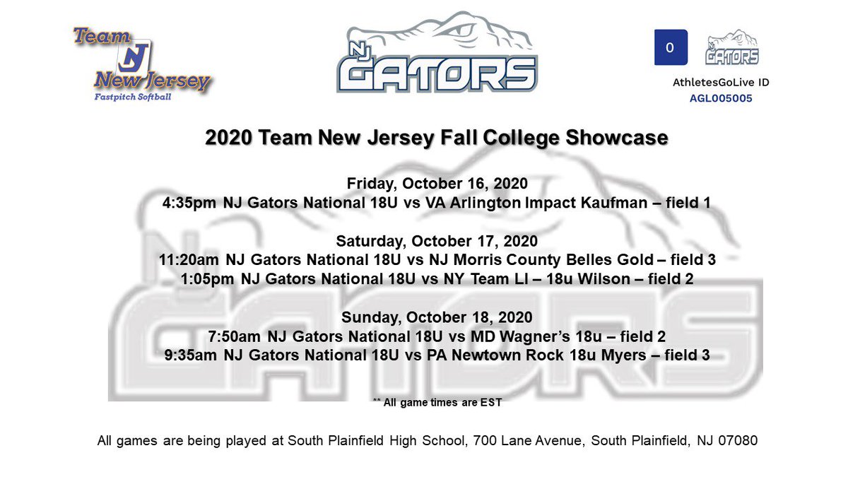 Watch us this weekend at Team NJ!!! 🐊🥎
