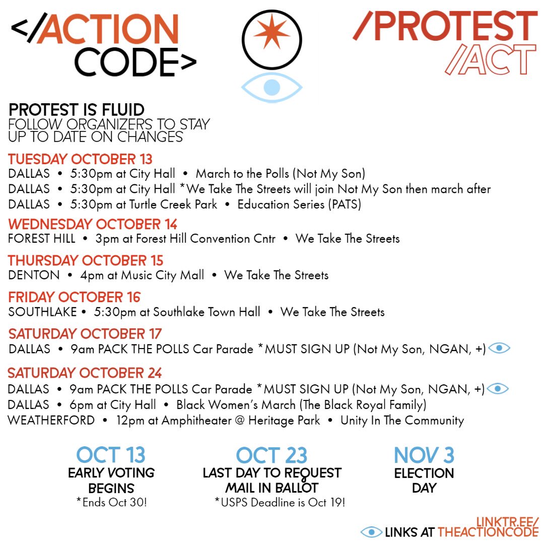 theactioncode's tweet image. DFW- updated 10/13