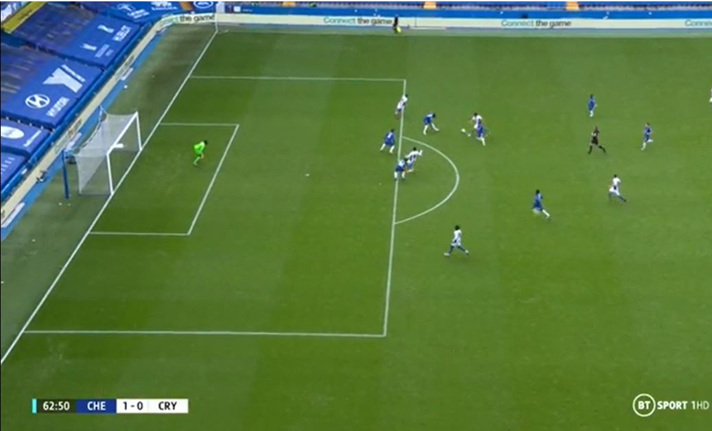 Left- Alonso mispasses to opponent right behind the pivot and we conceded.Right- The attacker outpaces the pivot and chilwell comes off his line to cut the passing lane towards wide attacker and forces to pass towards townsend who is free.