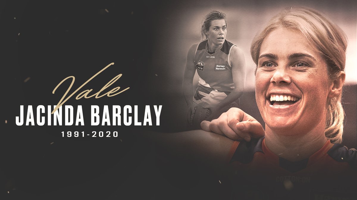 AFL Women's extends its deepest sympathies to the Barclay family: afl.to/3lFul5h

Vale Jacinda Barclay 🧡