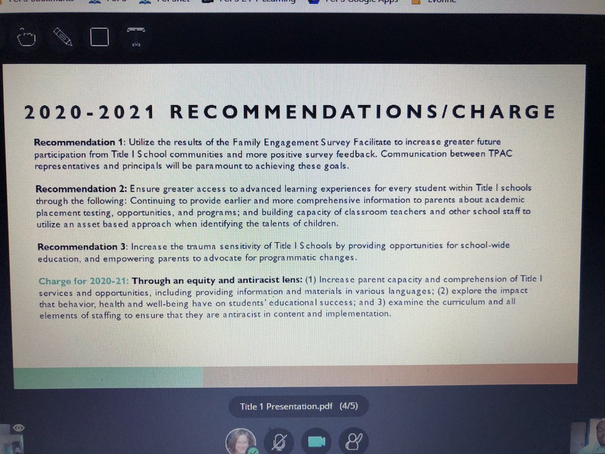 Mike Woltz TPAC Chair presents the 2020-21 recommendations and charge to the school board!