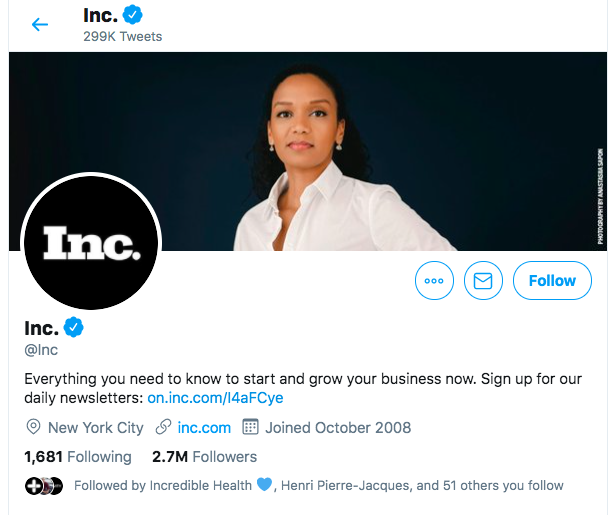 ImanAbuzeid's tweet photo. Woah I'm @inc 's cover photo right now lol https://t.co/Im4gJkIcHJ