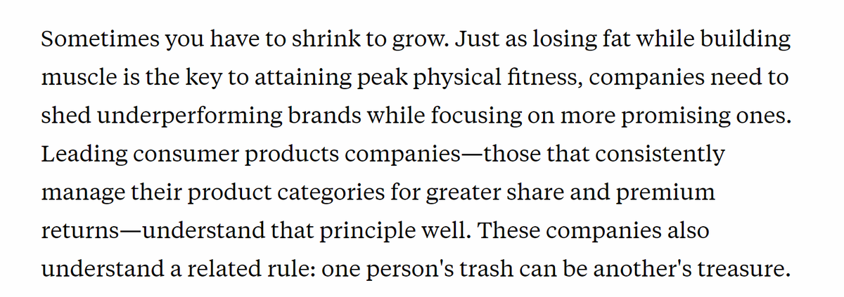 Shrink to GrowFerrari adopted shrink to grow. Many companies can learn from Ferrari on this. They never tried to expand outside their core business. If the product doesn't strengthen their core business, they don't pursue it.  https://www.bain.com/insights/shrinking-to-grow/