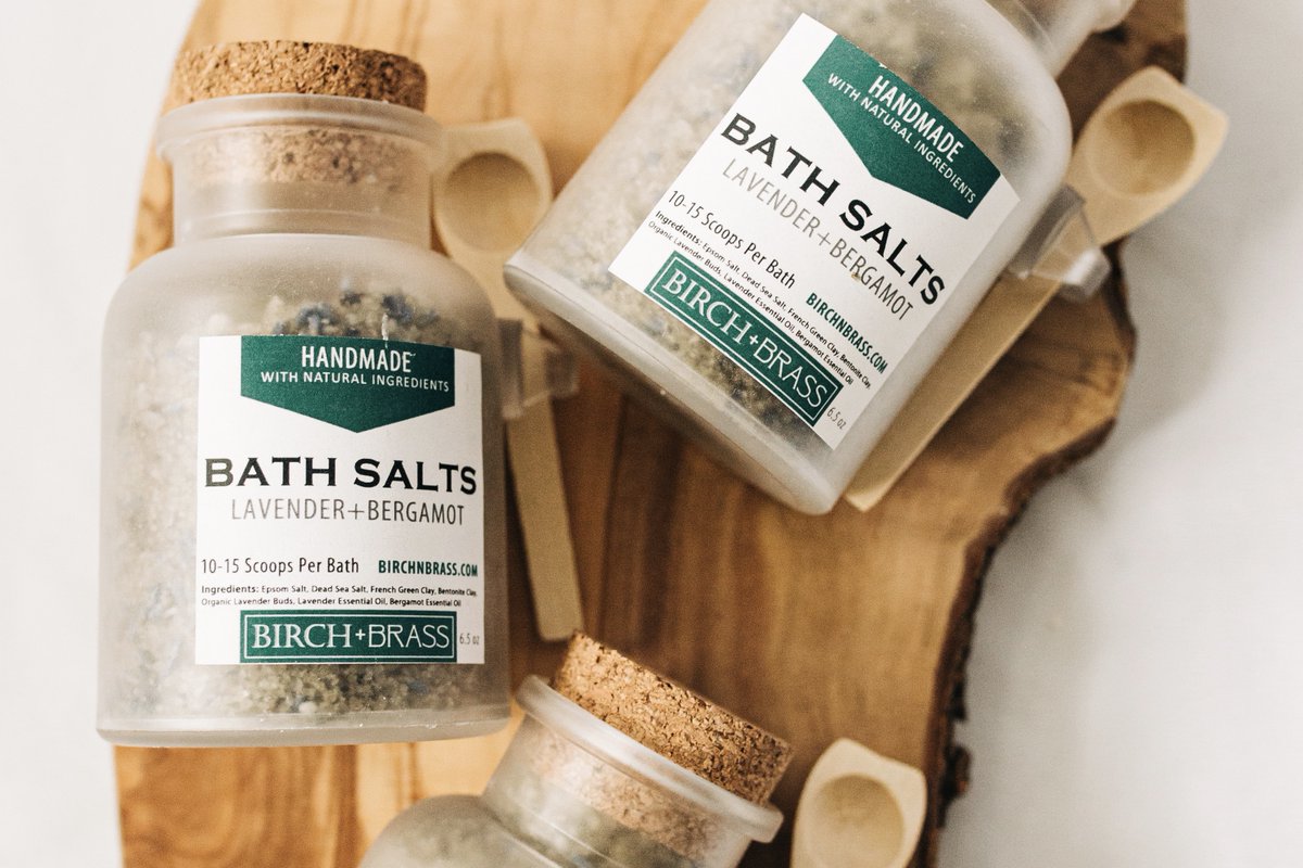 You’ll be happy you took time for a #bath, even if it’s a #handmadebathsalts one. 🛁

Hand crafted to relax and rejuvenate with Dead Sea salts, Epsom salts, essential oils, and organic lavender. 🧖‍♀️ 🧖‍♂️

Ready for a bath? Use our #handmadebathsalts ✨ 👉🏼 bit.ly/2Tc1had ✨