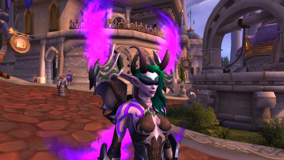 Aelani WolfrunnerShe... got new hair.(Former) Sentinel archer, this Highborne been through Some Shit and desperation and stubbornness brought her to the path of the Illidari. Things went.. a smidge sideways but she survived.