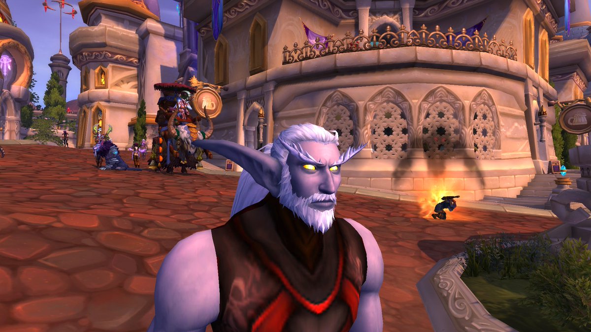 Sebanti NightwhisperHe can finally run around with his clean shaven appearance AND HIS EYEBROWS, THANK ELUNE.What can I say about this guy...Well, he's a bastard, mercenary slashy man.