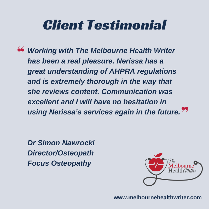 MelbHealthWrite's tweet photo. Have you grabbed my FREE AHRPA Health Advertising Compliancy Checklist yet?

It's a complete checklist to ensure that your advertising is compliant with Australian Health Practitioner Regulation Agency (AHPRA) legislation.

Download your FREE copy today https://t.co/wZWsfFzVTh https://t.co/USf3lZyr5f