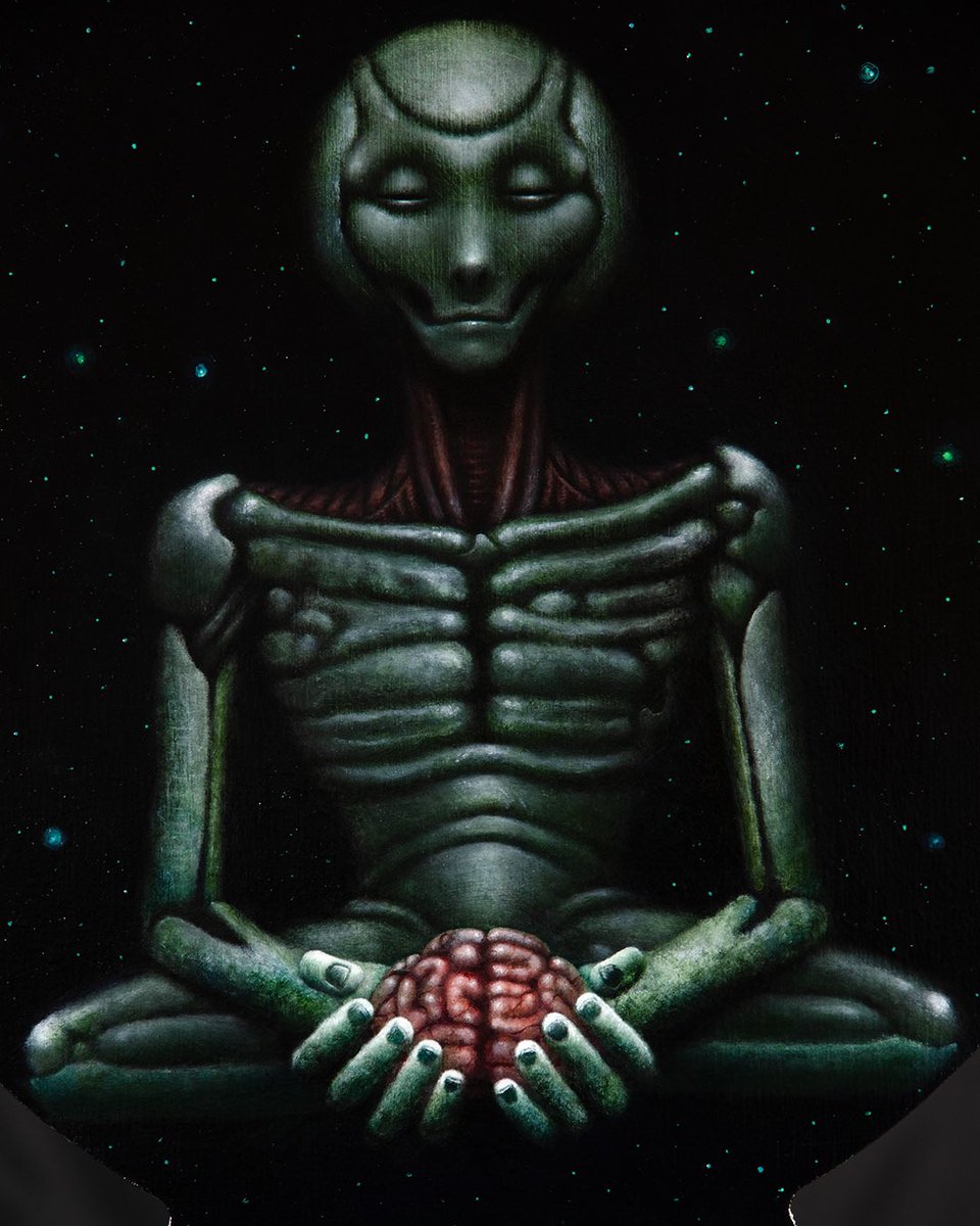 DavidKingArt's tweet photo. Newest oil painting “Float On” Fun but challenging painting on this keyhole panel from trekell art supplies. Enjoy👽

#painting #ArtistOnTwitter #art #creativity #artshare #commissions #darkart #oilpainting #artists https://t.co/JtEs0rdlkH