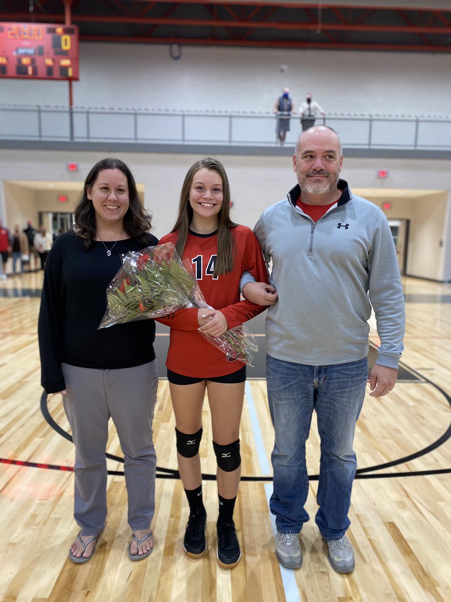 Congrats to Aaliyah Matthews. Our lone senior on Volleyball! Thanks for all your time and dedication to the program!