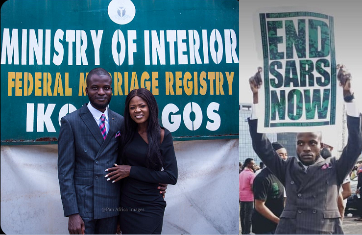 Naija_PR's tweet photo. This man legit came for the protest after his court wedding.

I STAN!

#EndSWAT 
#EndPoliceBrutalityinNigeria 

📸 LIB https://t.co/5VMjF6rM97