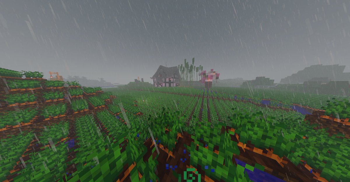 Pi3p14159's tweet photo. @0micronGaming I’m a horrible builder but I make a meannnnm crop empire for a Minecraft fox (one thing I wanted to submit for this challenge) https://t.co/vWJ7V2ac6P