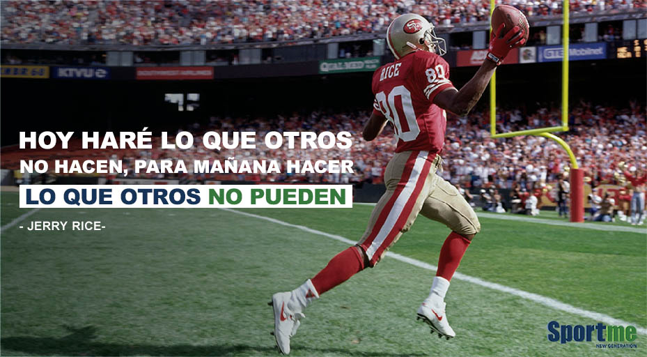 SportmeMX's tweet photo. Objetivo: hacer lo que otros no pueden 💪💯
.
.
#JerryRice #Motivacion #Deporte #FraseDelDia https://t.co/zuUL30Dc2S