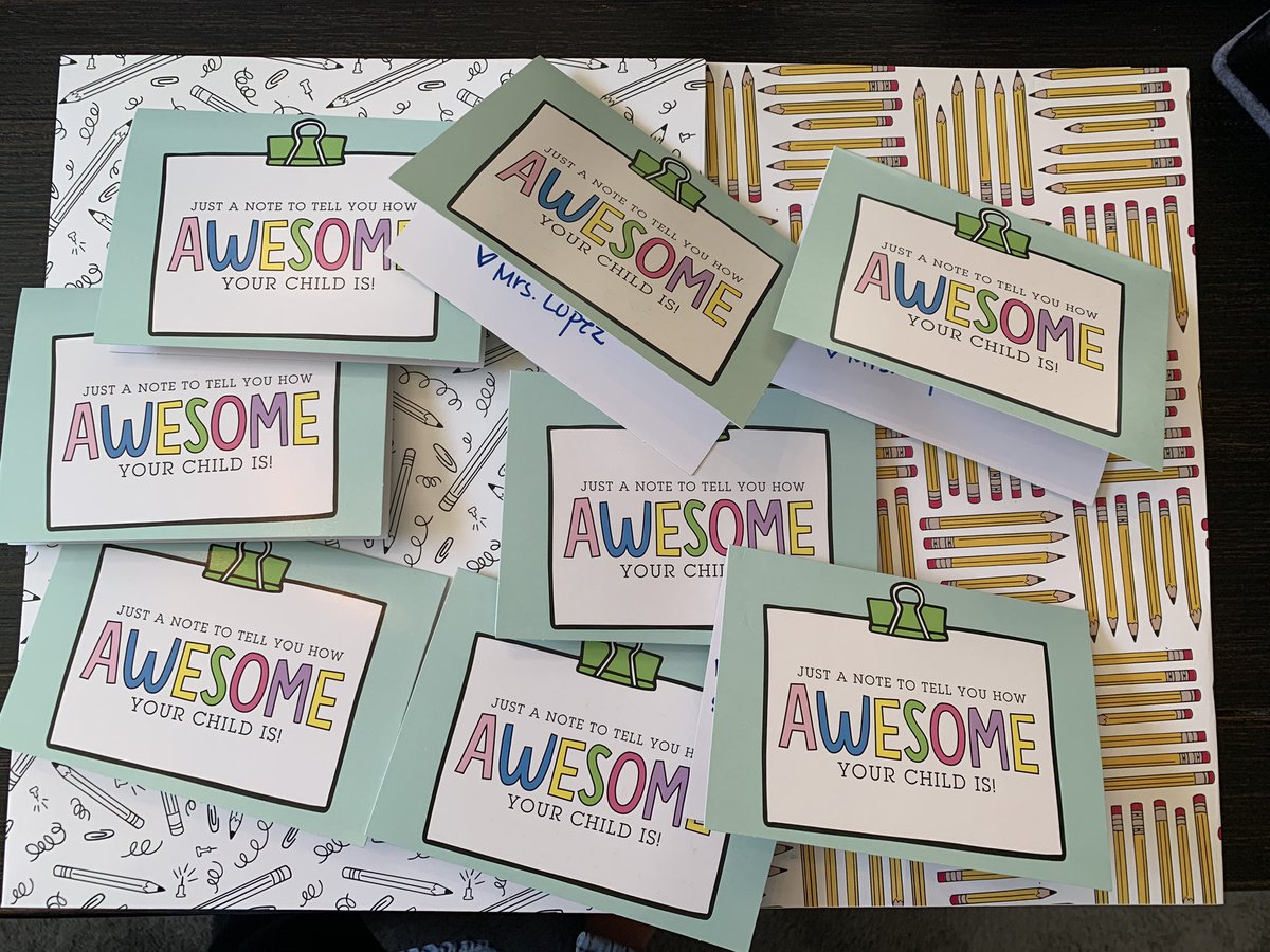 Finished up this weeks positive notes home to parents! #buildingcommunity