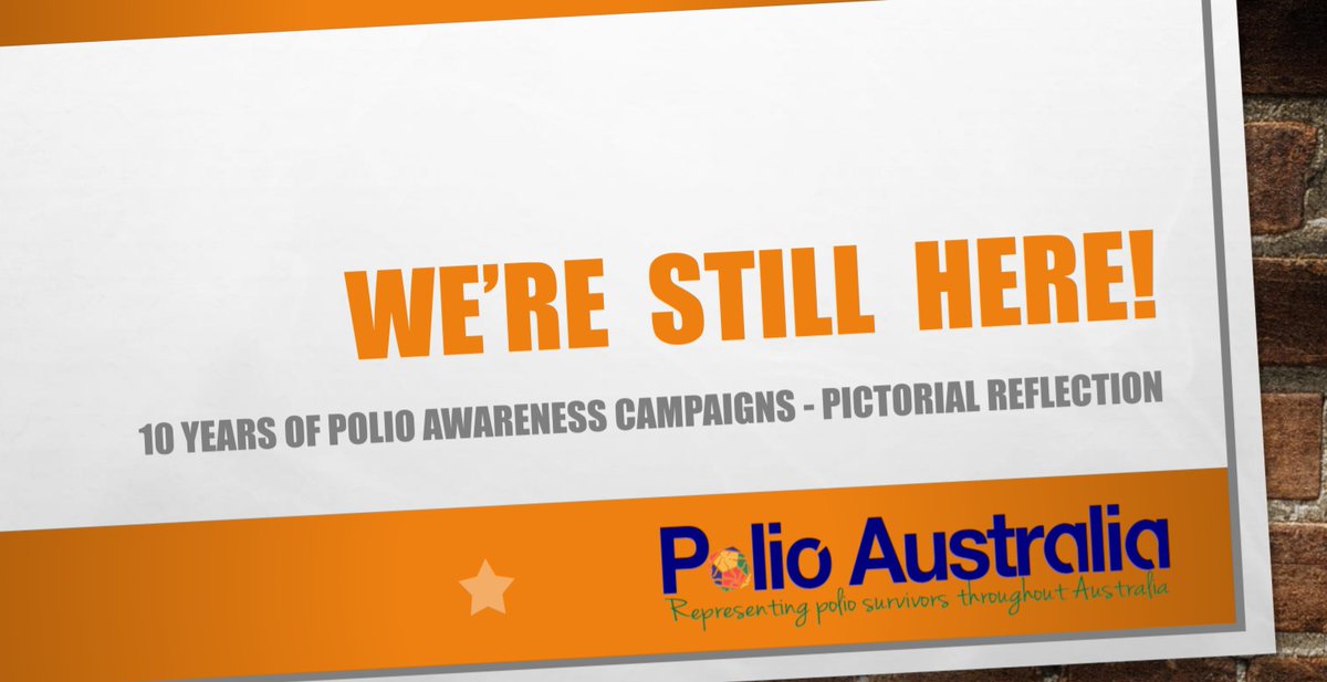 10 Years of Polio Awareness Campaigns!
#polioawareness #polio #PolioAwarenessMonth #PostPolio #PastPandemicSurvivors #WereStillHere
https://t.co/f1ftHufJiO https://t.co/vvwQCNHdHd