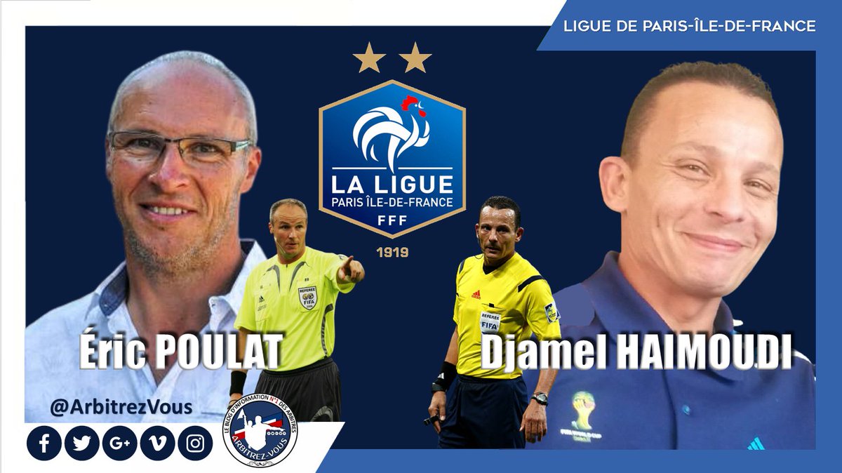 ArbitrezVous's tweet photo. ⭐️#LPIFF - Ligue de Paris-Île-de-France de Football
Arbitrage à l'International à la LPIFF avec les arrivées de deux anciens Arbitres Internationaux au sein de la CRA.
Éric POULAT nouveau CTRA et Djamel HAIMOUDI nouveau membre de la CRA... 😃🤩
@ArbitresSAFE @lequipe @FFF https://t.co/ZEUKeo0Qo9