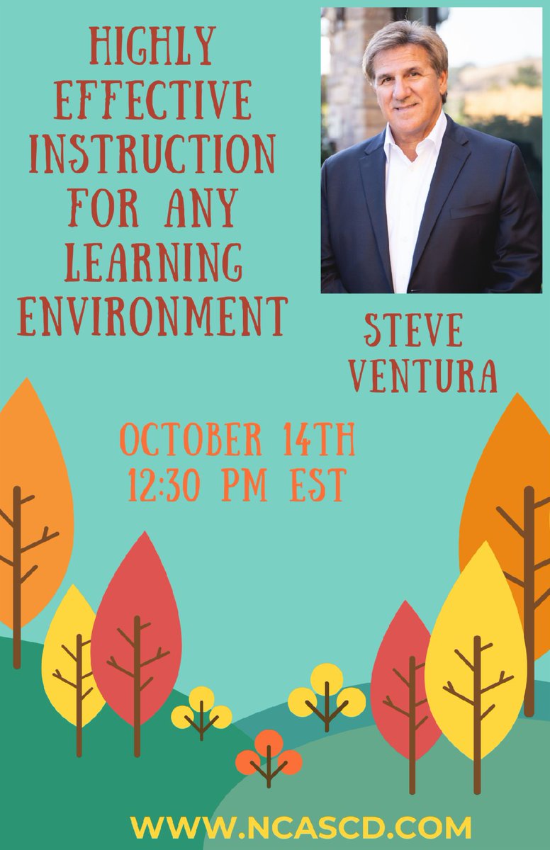 ncascd's tweet photo. Join us tomorrow at 12:30 pm EST with @smventura! We are excited to hear his session on Highly Effective Instruction for ANY Learning Environment! https://t.co/2EUj0T1tUp https://t.co/YDIDThfTT7
