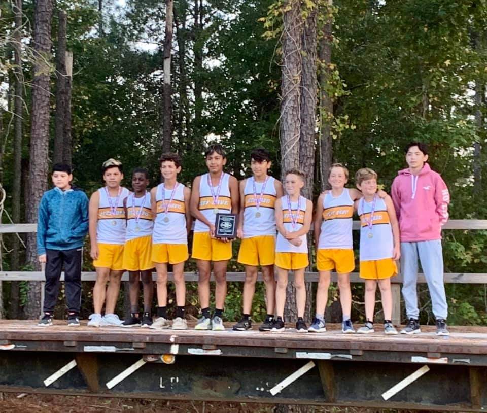JeffDavis_XC's tweet photo. Congratulations to our JDXC middle school teams!!!

Boys ~ Conference Champions (Back to Back)
Girls  ~ Conference Runner -Ups https://t.co/ALO7kaLAAF