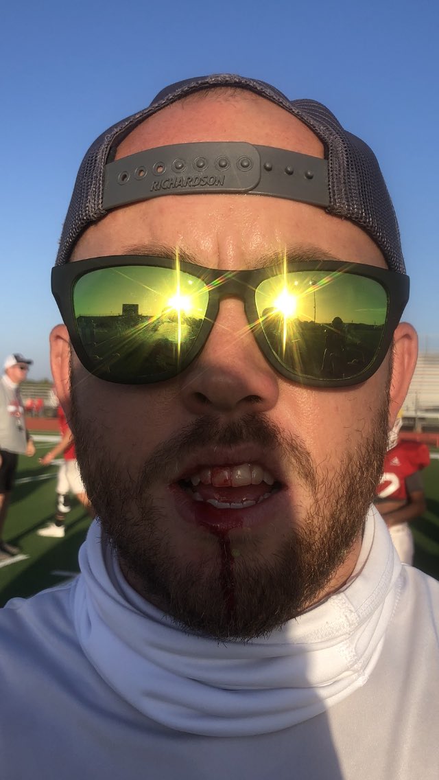CoachlewRyan's tweet photo. @JNSportsNation @CoachKirby_CRU It ain’t easy being scout team quarterback. #wallweek #homecoming #wecare #shouldhavepitchedit https://t.co/gupZZQRico