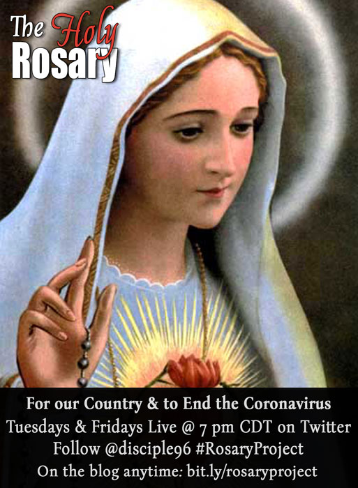 +JMJ+ Greetings, y’all, welcome to our Live Twitter Rosary Thread where we pray for all those suffering, our President & First Lady, for the healing of our country & our world. And for each other!Our Lady of Fatima, pray for us. #CatholicTwitter  #RosaryProject