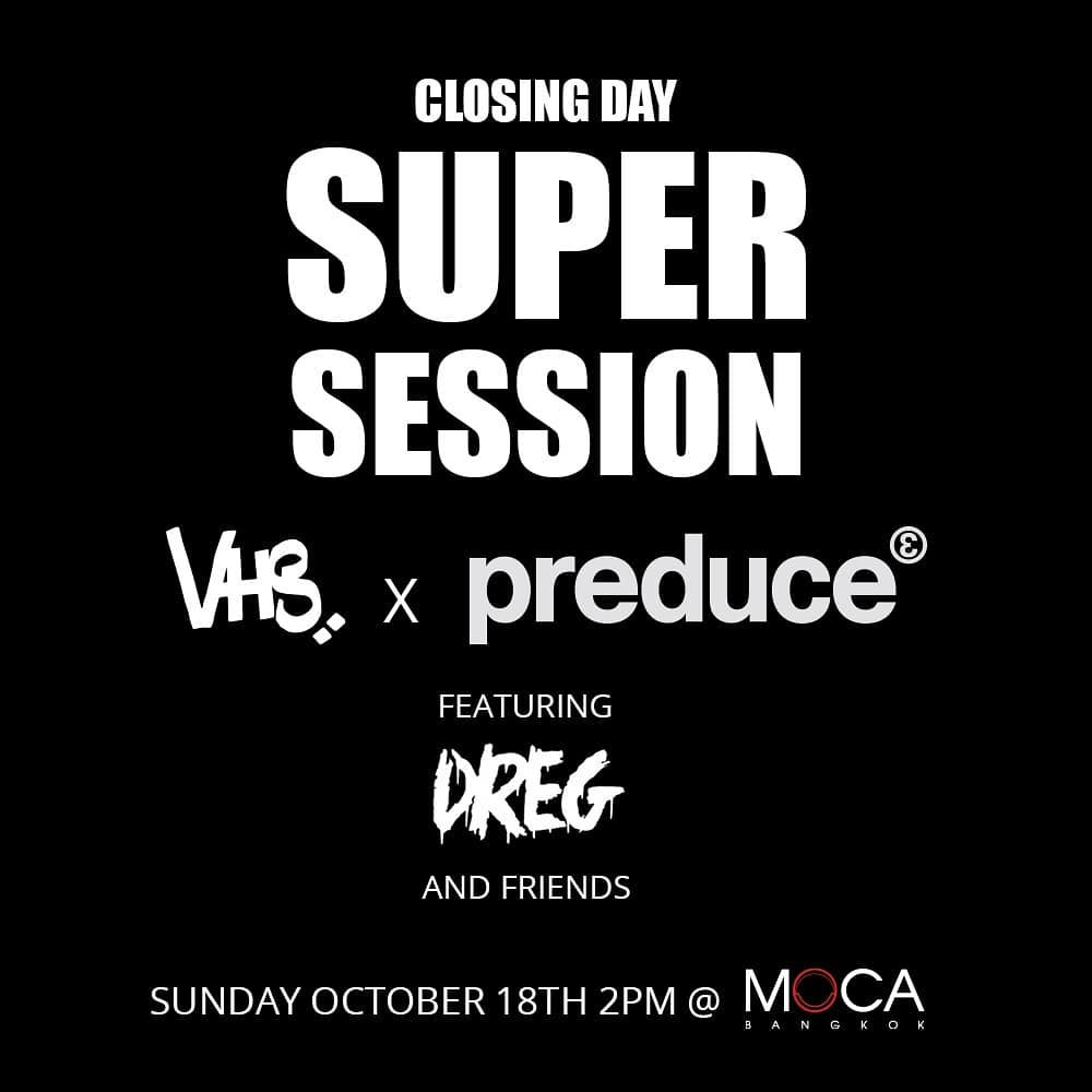 Sadly into the last week of my show, but happily the last day is going to be mental. Join us for art & witness the skate super sesh closing party. Featuring preduce, dreg and friends, you better tell somebody Sunday 18th - 2pm at #mocabangkok #preduce #dreg #skate #bangkok
