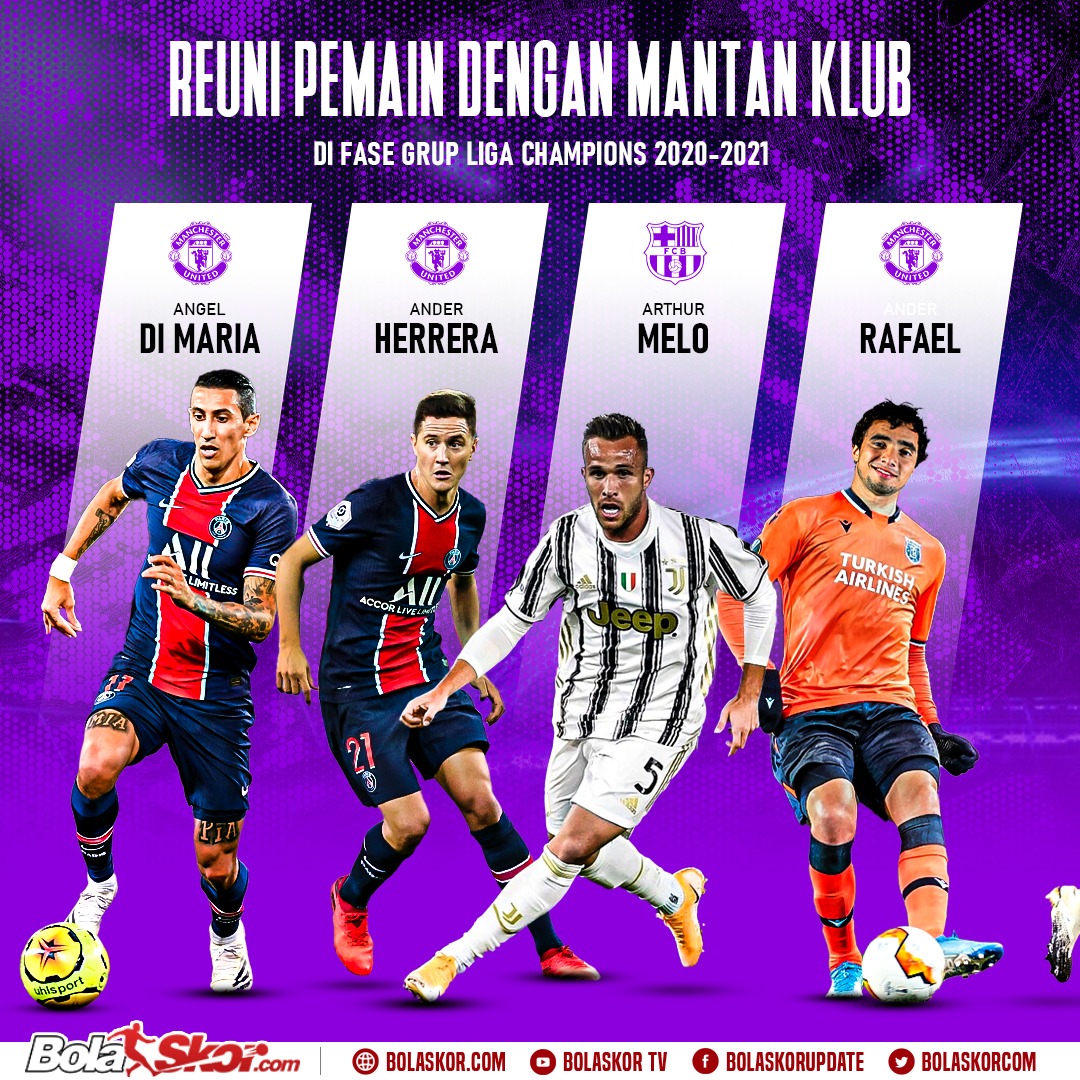 bolaskorcom's tweet image. Fase grup @ChampionsLeague  2020-2021 akan banyak laga yang mempertemukan pemain dengan 'Sang Mantan' (Klub) nih. Bakalan canggung nggak ya?

#bolaskor #championsleague #miralempjanic #ciroimmobile #eduardmendy #achrafhakimi #arthurmelo #angeldimaria #anderherrera #infosepakbola