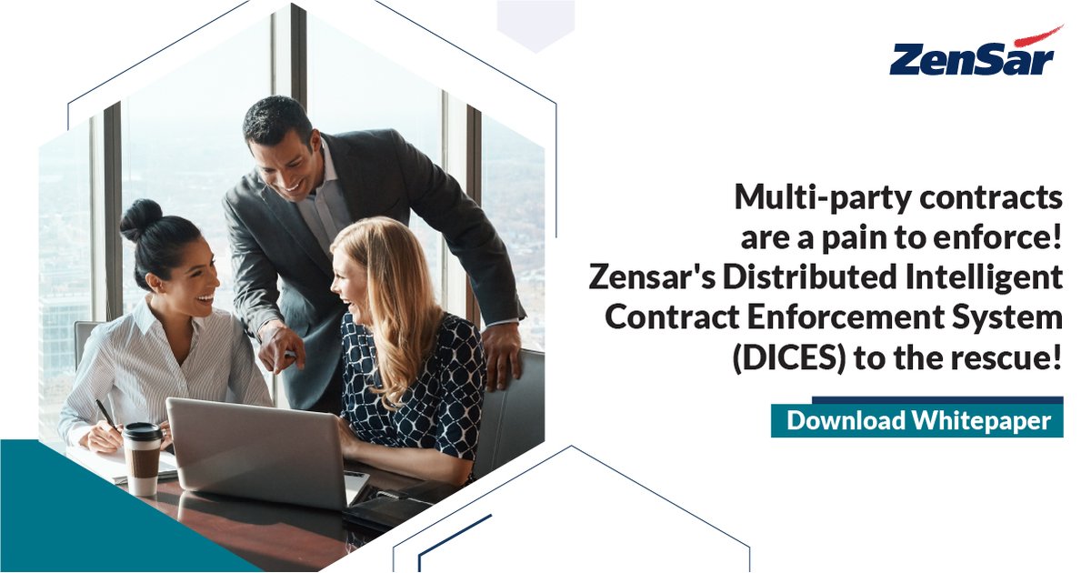 Prevent fraudulent activities while executing a contract. Zensar's DICES solution offers a single source of truth for all parties. Read #whitepaper: https://t.co/hFMYmPsjTh
Tanuj Kumar #TechTransformationatZensar https://t.co/pLwqEbpz0U