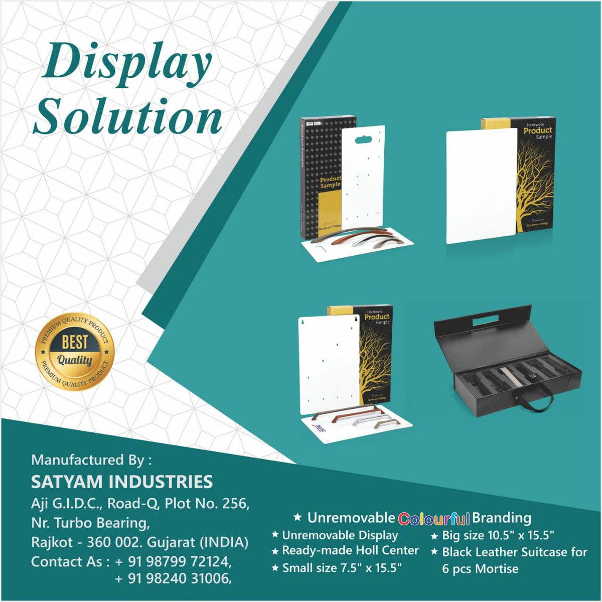 HardwareSamachr's tweet image. Top Quality Custom Product Display Solutions | Satyam Industries (Rajkot)
#SatyamIndustries #ProductDisplaySolutions #DisplayProducts