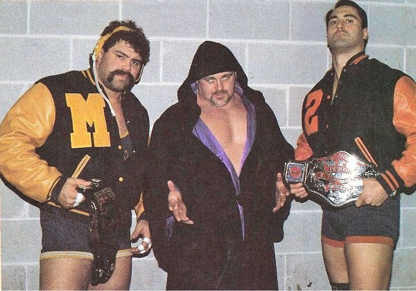 Classic photo... #RickSteiner #KevinSullivan #MikeRotunda #TheVarsityClub #WCW