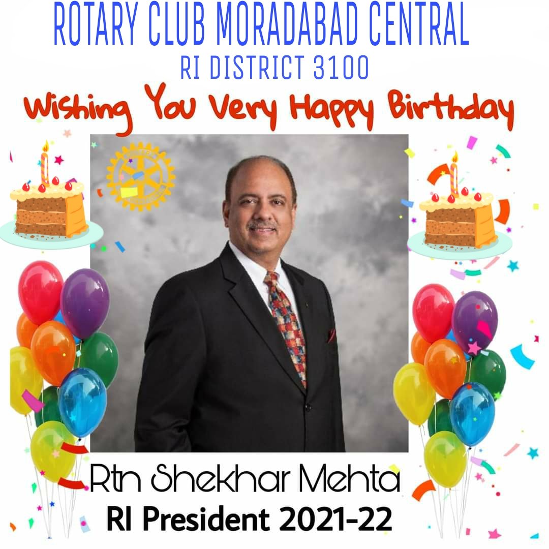 Sharmaarvindmbd's tweet photo. @Shekhar_Rotary Rotary Club Moradabad Central RID 3100 wish you a very Happy Birthday https://t.co/XYL8F2h91h