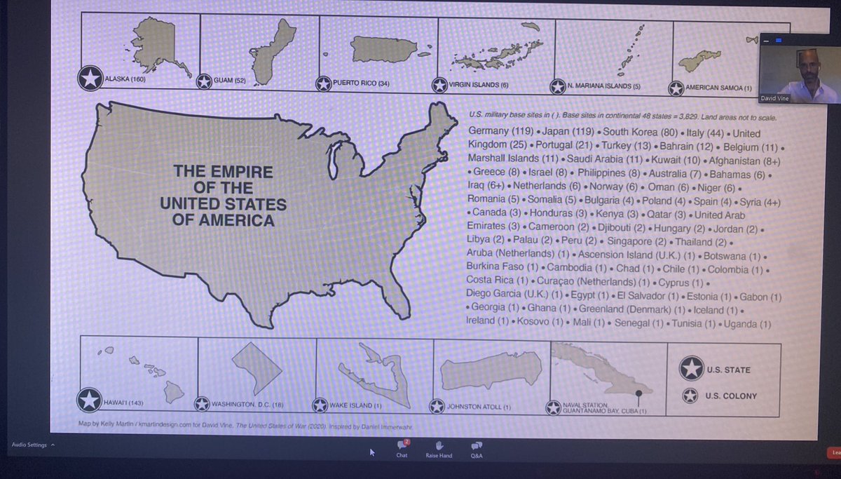 An “honest” map of the US and its seven colonies, including Washington DC