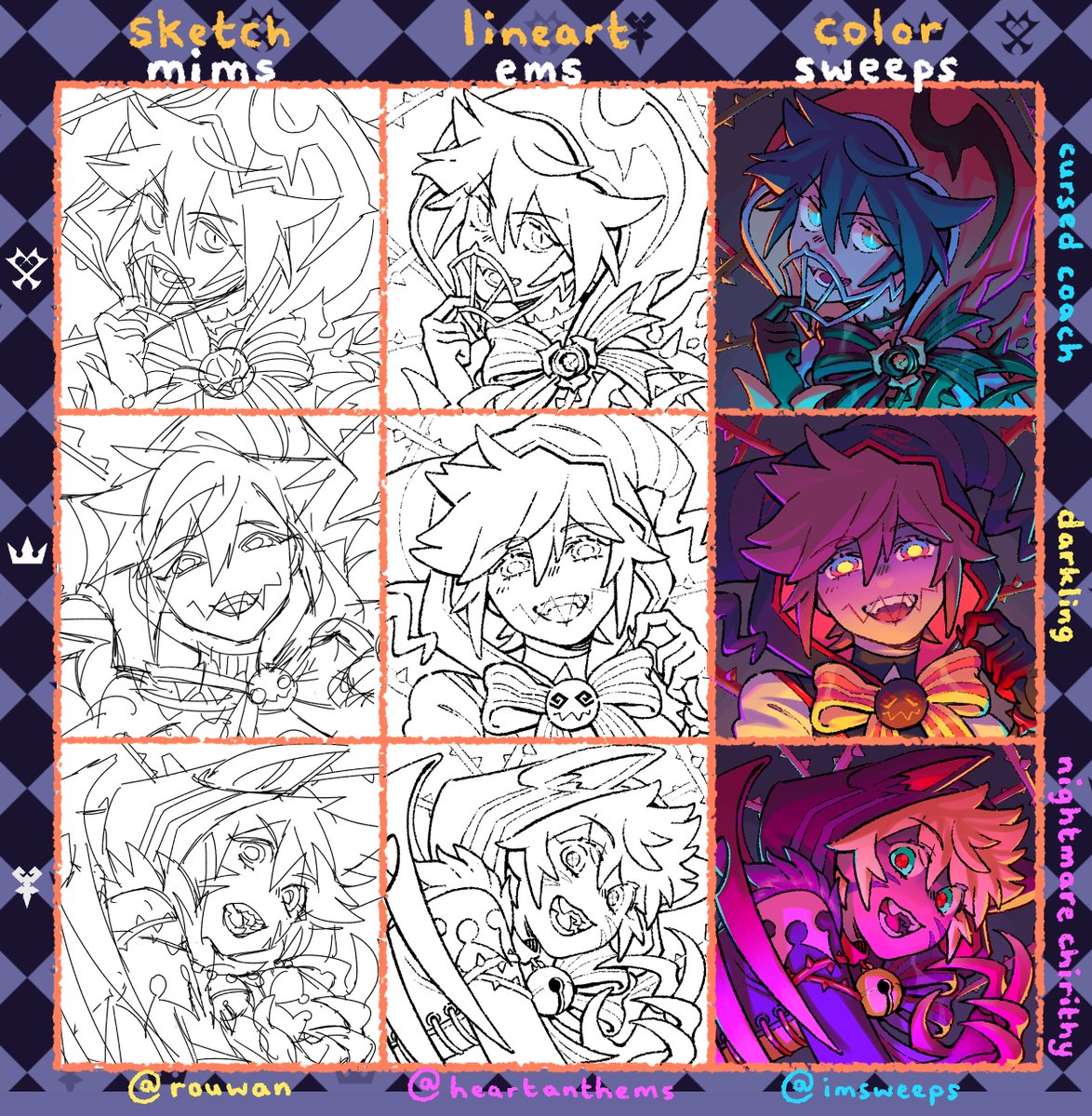 HOWDY, im very honored to say that for halloween i'm matching kh icons with @heartanthems and @rouwan >:) and we each did a part for them! HERE'S THE WONDERFUL PROCESS FOR THESE LADS 