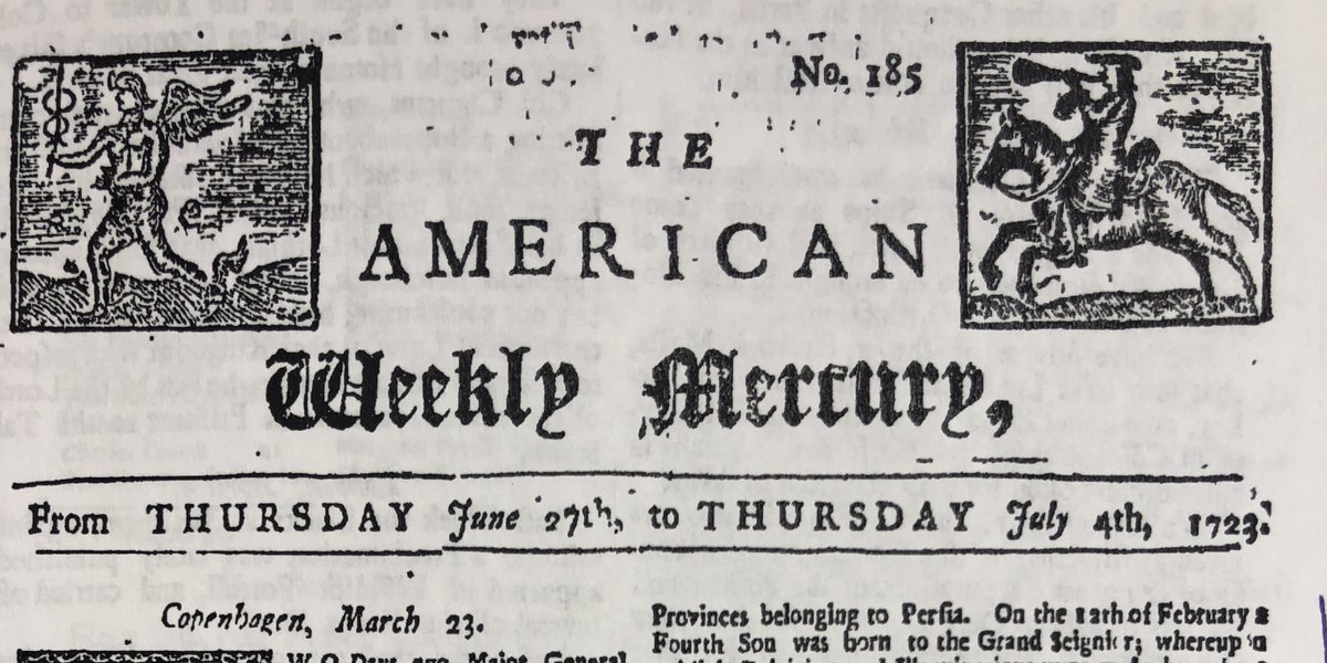 Did you know: The very first newspapers published in America (way back in the 1720s) were obsessed with Iran. But not in the way you might think. A thread....