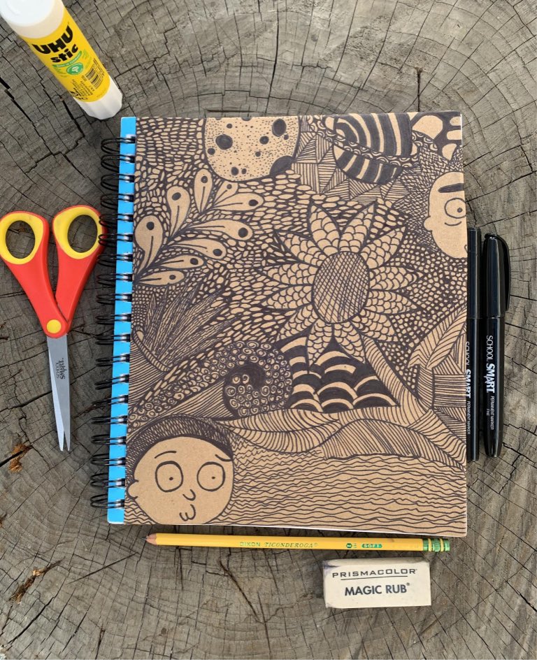 Western HS Draw/Paint Class on X: More creative sketchbook cover designs  from Draw/Paint 1! Creative line patterns with personal symbolism made each  design unique! #likeapio  / X