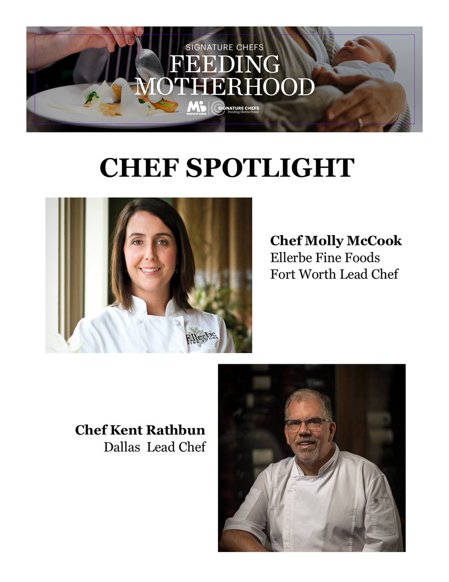 MarchofDimesTX's tweet photo. Dallas-Fort Worth: Thank you to our lead chefs Molly McCook @ellerbefinefood and @ChefKentRathbun for your continued support of March of Dimes Signature Chefs!
#signaturechefs #dfw
https://t.co/C7xYsQ9smF - Fort Worth
https://t.co/GweRLdz5zy - Dallas https://t.co/0ViKVwt2Wv