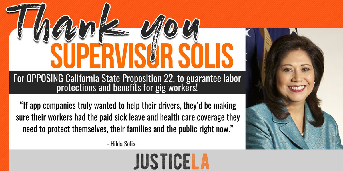 JusticeLANow's tweet photo. ✅ Thank you @hildasolis for leading on this motion and @sheilakuehl @supjanicehahn and @mridleythomas for standing up for the rights of workers in opposition to Proposition 22!
#CareFirst #WorkersRights #PeopleOverProfits #ProtectDriversNotCEOs #JusticeLA https://t.co/MlLEFNHaFe