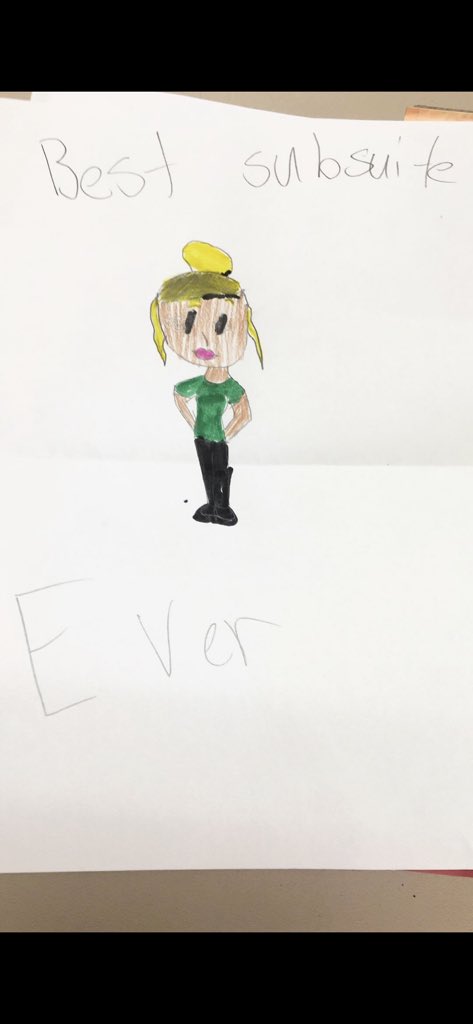 me, by a grade 2 student.

 #studentart #elementaryteacher #teacher