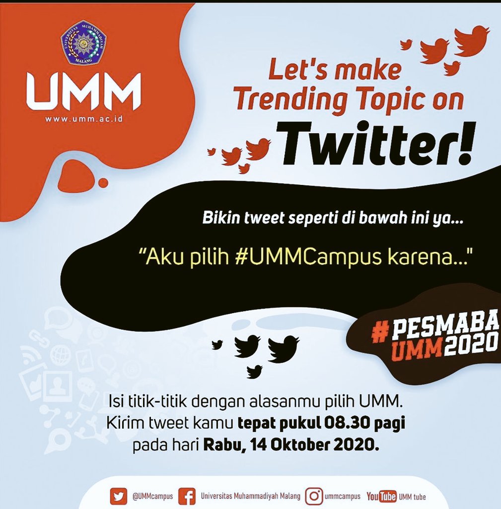 MohammadNashiir's tweet photo. "Aku pilih# UMMCampus karena fasilitas pendidikannya yang sangat baik
#PESMABAUMM
#UMMCampus https://t.co/aEx8x3xpFo