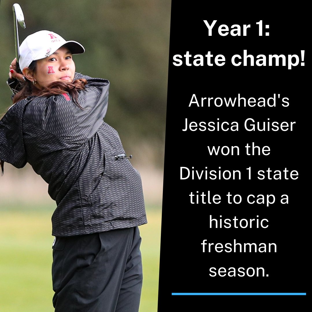 LakeCountryPubs's tweet image. Four months later, Jessica Guiser, now an @Arrowheadschool freshman, captured 🥇 after winning a one-hole playoff in the Division 1 field.