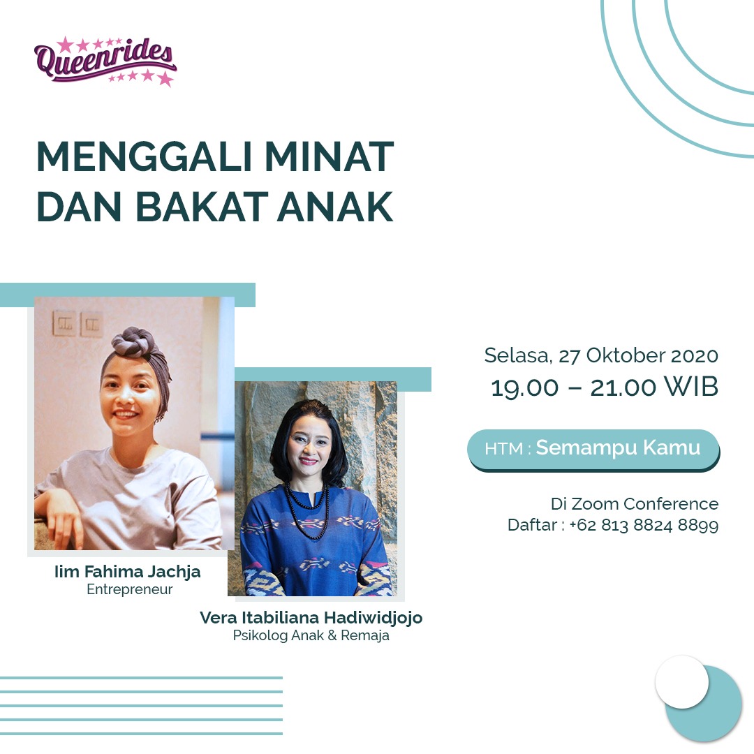 Yuk belajar bareng bagaimana membangun lingkungan rumah yang membuat anak tumbuh/terkenali minat dan bakatnya bersama psikolog anak dan remaja <a href="/veraitab/">Vera I. Hadiwidjojo</a>

Daftar ke  bit.ly/MenggaliMinatB…

HTM Semampumu