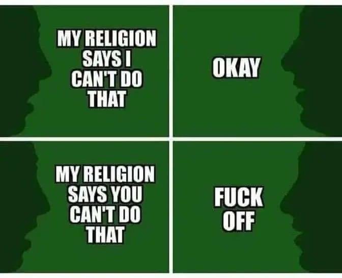 exmojay's tweet image. #Religiousfreedom #secular #atheism #SeparationOfChurchAndState #karens #theist