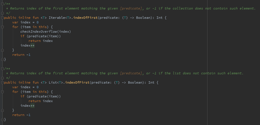 竹内裕昭 A Twitter Kotlin で最近一番お気に入りの拡張関数は Indexoffirst です Predicate を引数に取るのでケースによっては劇的に元のコードの可読性が上がります